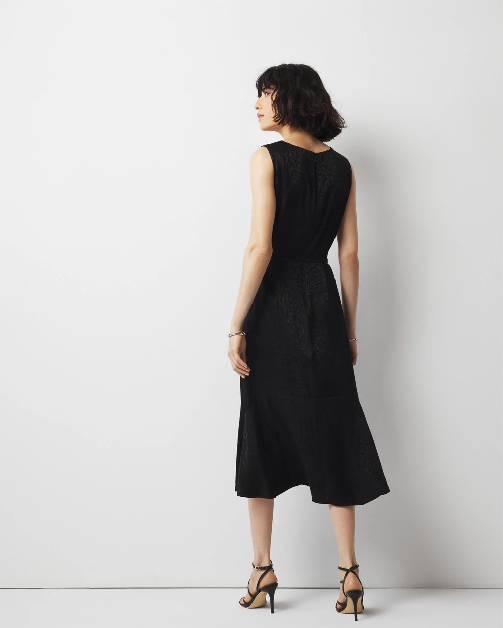 Animal-Print Jacquard Midi Dress | White House Black Market